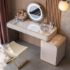 Eleganza Stone & Leather Vanity Ensemble