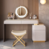 Eleganza Stone & Leather Vanity Ensemble