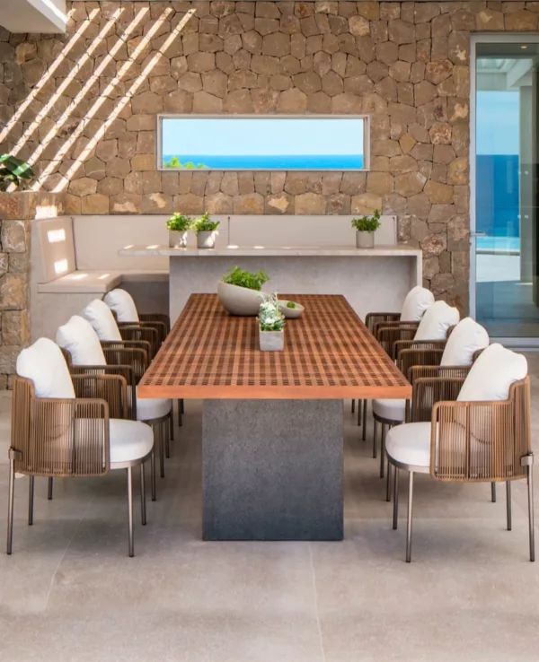 Serenity Stone Outdoor Dining Set