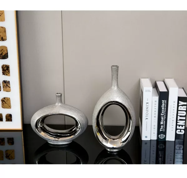 Silver Orbit Vase Collection