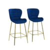 Azure Elegance Bar Chair