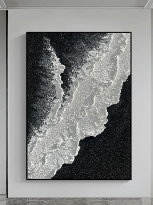 Black And White Rhythmic Decorative Painting