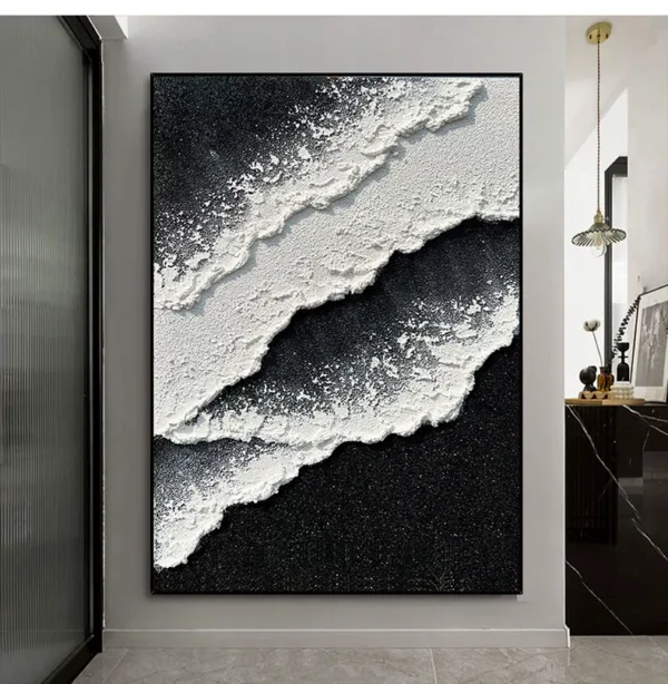 Black And White Rhythmic Decorative Painting