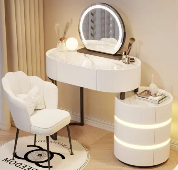 Lumina Luxe Dressing Table with LED Mirror & Drawers