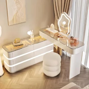 Stunning Luminous Vanity Set with Mirror