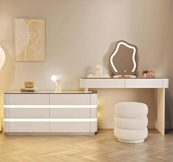 Stunning Luminous Vanity Set with Mirror